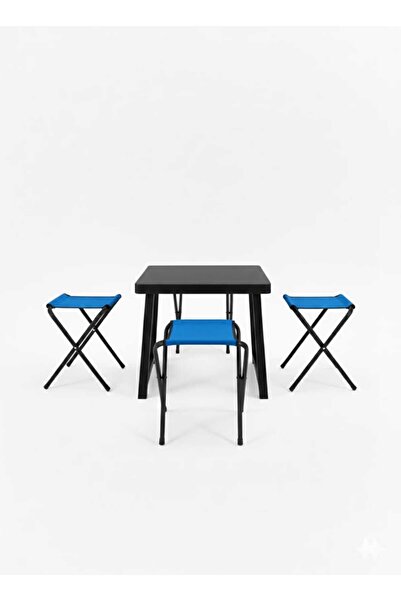 Bofigo 4 Adet Katlanır Balıkçı Kamp Taburesi + 40 X 50 Cm Portatif Plastik Ka...