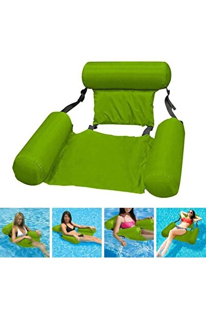 Vivendo Inflatable floating lounger for the pool, Green