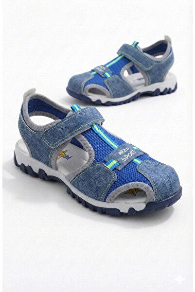 ORELİON Erkek Çocuk Spor Cırtlı Sandalet Yazlık Trekking Outdoor Rahat Kaymaz...