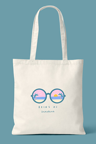 Hayali Şeyler Bring Me Sunshine Printed Tote Bag - Daily Shoulder Bag