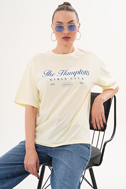 ŞİMAL Дамска тениска с принт и детайли, с дълъг ръкав и широка яка 260256 -