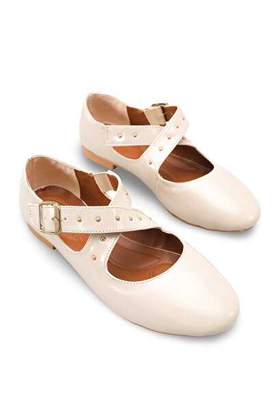 Riccon Balerini de damă 0012019 Bej Rustic