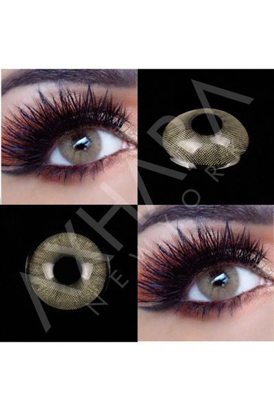 Axhara Newyork Kajal Hazel Ela Renkli Göz Kirpik Lens Yıllık