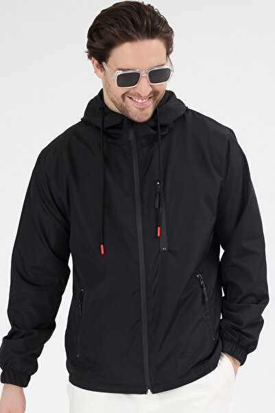 Tonny Black Ανδρικό μαύρο 3 Με τσέπες αδιάβροχο κανονικής εφαρμογής, ανθεκτικ...