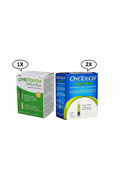 One Touch Select Plus Teste glicemie + 100 teste + 100 ace sterile One touch ...