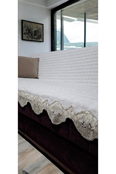 DAHABELLA LUXE HOME Luxury Ultra Soft Lace Sofa Cover 170X210 Non-Slip Emboss...