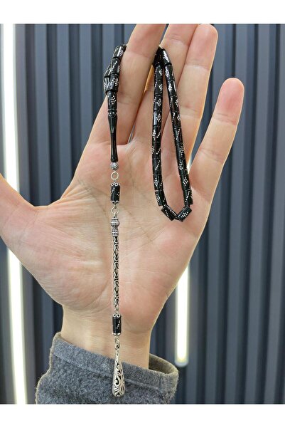 AHMET SİLVER Orjinal Kesme Model Erzurum Oltu Taşı Ustu 925 Ayar Gümüş İşleme