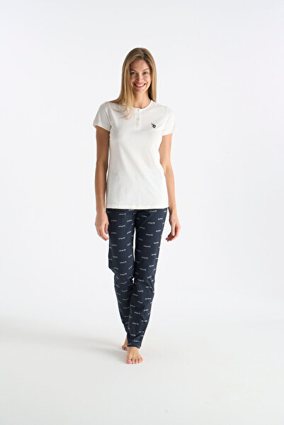 U.S. Polo Assn. New Season Women's Ecru Pajama Set