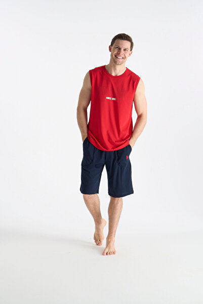 U.S. Polo Assn. Set pantaloni scurți roșii pentru bărbați 26Y