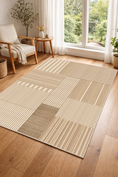 Decomia Home Dijital Kaymaz Yıkanabilir Renkli Salon Halısı Mutfak Halısı Kor...