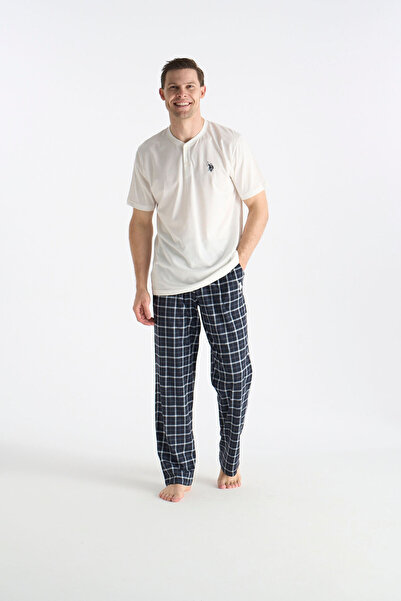 U.S. Polo Assn. 26Y Men's Ecru Pajama Set