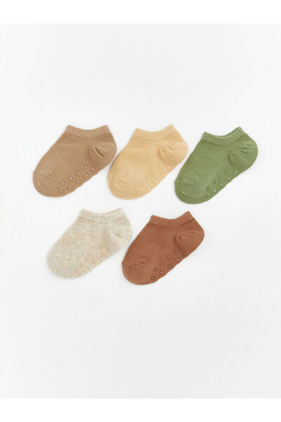 LC Waikiki Brown Boys' Booties Socks 5-Pack