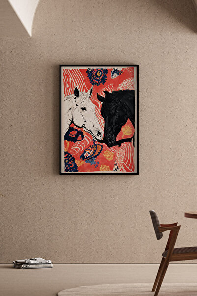 Artiera Ζωγραφική με λουλουδάτα σχέδια με άλογα, Εικονογραφικό Καλλιτεχνικό Σ...