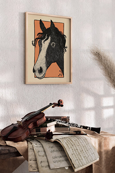 Artiera Εικόνα Αλογογραφίας Αφελούς Τέχνης, Διακοσμητικό Σαλόνι με Εικονογραφ...