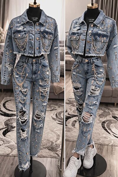 NO BRAND Women's Denim suit