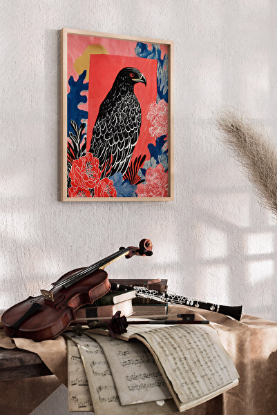 Artiera Εικονογράφηση με το χέρι από κοραλί "Ευγενής Αετός " - Ζωγραφική τοίχ...