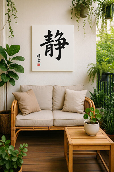 ChinArt Hand-painted painting – Chinese character 静 (Jìng) “Silence” | 50×50 ...