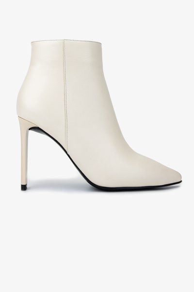 Valmenti Kadın Hakiki Deri Bej Rugan Topuklu Bot