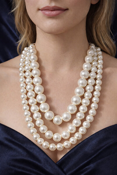 NİL MOON Zamansız Işıltı – 3’lü Zarif İnci Kolye