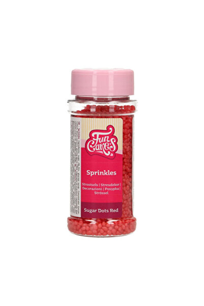 Fun Cakes Red sugar balls 80g, FunCakes