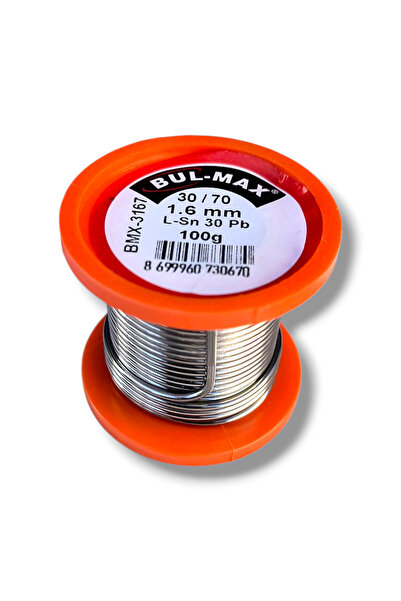 BULMAXX Fludor Sn30-Pb70, 100 g coil, 30% tin and 70% lead solder alloy