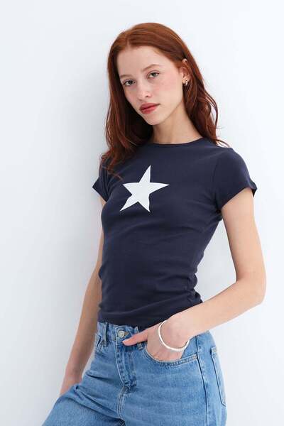 Addax Star Printed T-Shirt P1828