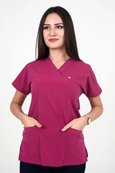 DENİZ İŞ ملابس داخلية نسائية من Yarasakol Terycotton Single Top Scrubs