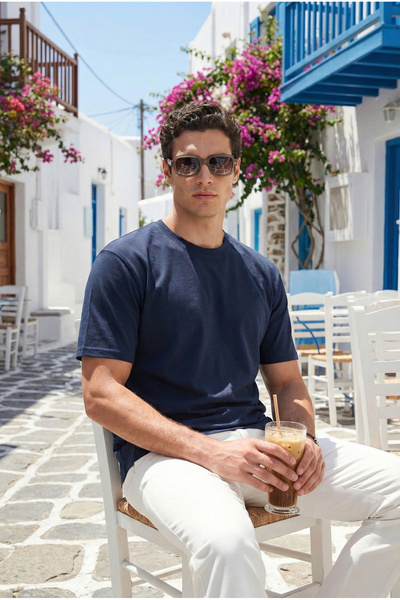 Buratti Тениска с редовна кройка и велосипедна яка за мъже ТЕНИСКА 5904028