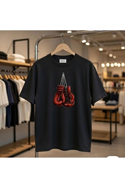 playwear Μπλουζάκι με στάμπα γάντια πυγμαχίας, 100% βαμβάκι, κανονική εφαρμογή