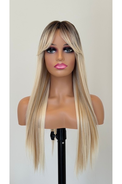 Fenomen Peruk Luxury Düz Röfleli Uzun Perçemli Peruk