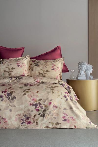 İssimo Home Marcella 210 TC (83 Tel) Dijital Pamuk Saten Çift Kişilik Nevresi...