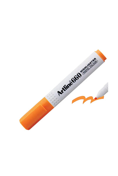 artline 660 Highlighter Pencil Cut Tip 1.0-4.0mm Pastel Orange