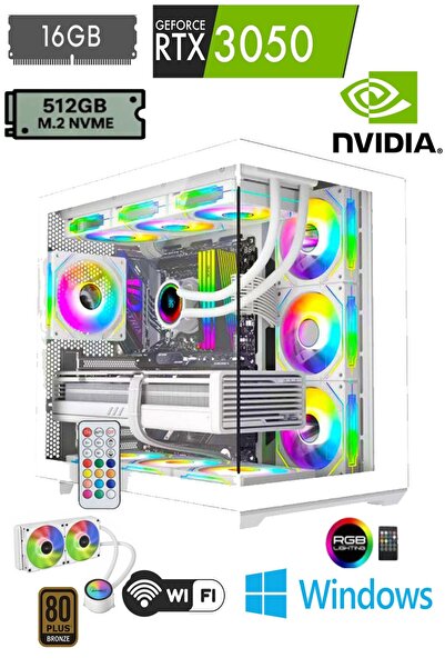 Apphirex REBİRTH W85 Ryzen 5 5500 | 16GB RAM | 512GB M2 SSD | RTX3050 | Sıvı ...