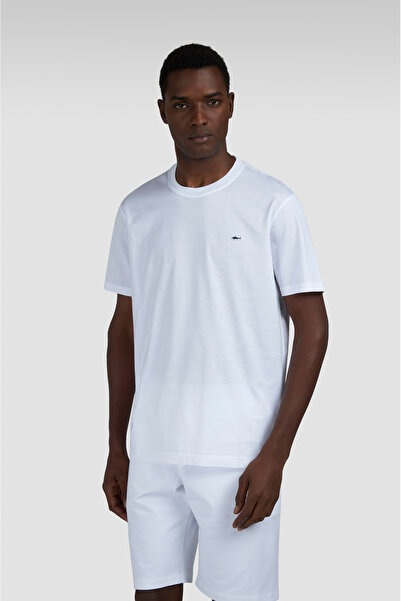 PAUL&SHARK Men's Regular Fit Ribbed Collar Metallic Logo Detailed Cotton Shor...