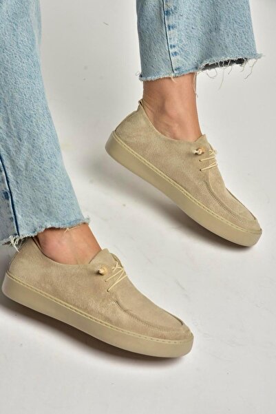 Fox Shoes Y602170902 Pantofi casual cu șireturi din piele intoarsa bej