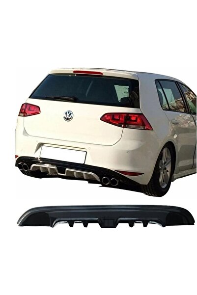 Tuning Vadisi Golf 7 Custom Arka Difüzör (Plastik) Parlak Siyah 2012 2013 201...