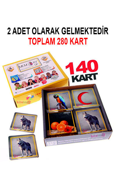 Okul Materyali 140 Kart Hafıza ve Eşleştirme Seti 2 ADET