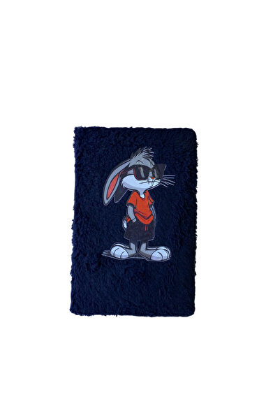 mercanpromosyon Coral Cute Rabbit Plush Notebook - Soft Furry Fun School and ...