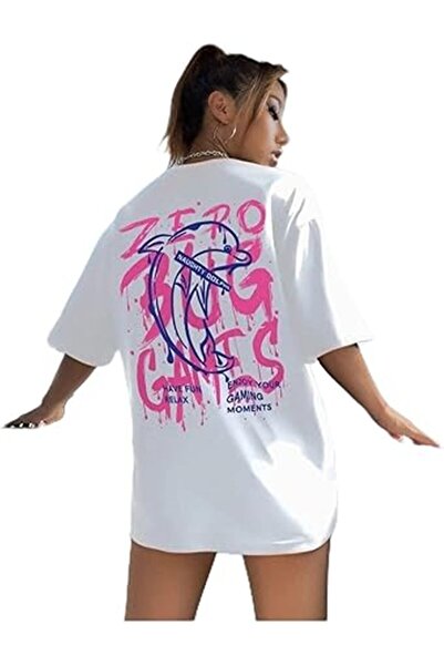 MARKATEM Tricou supradimensionat imprimat, stil stradal