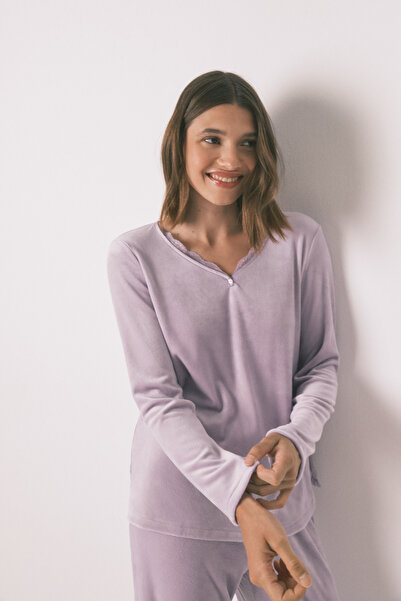 Perspective Pink Velvet Pajama Set