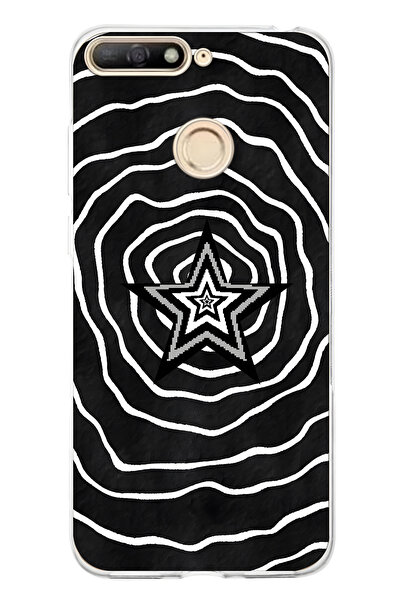 FLAMENKO حافظة هاتف شفافة متوافقة مع هاتف هواوي Y6 2018 باللونين الأسود والأب...