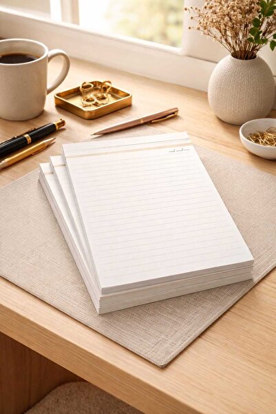 Notte Not defteri 40 Yaprak Çizgili 90 Gr Dokulu Fantazi Kağıt Çek Kopar