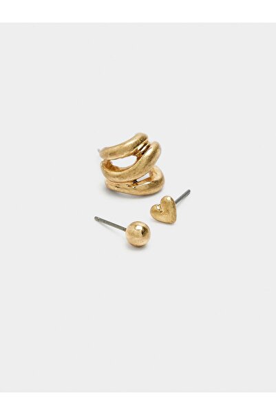 PARFOIS Gümüş Kaplama Küpe Seti