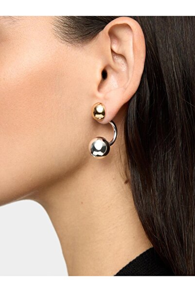 PARFOIS İki Renkli Küre Küpe