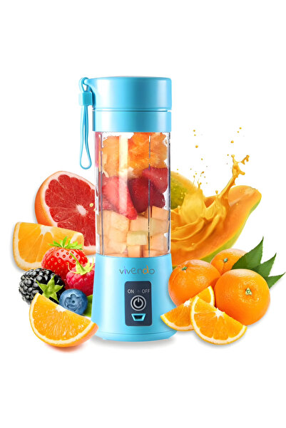 Vivendo Vivendo portable blender, 380 ml, USB, Powerbank function, blue