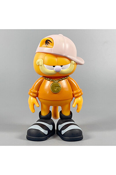BC Garfield 17 cm şapkalı oynatılabilir oyuncak karakter film figür kızgın surat
