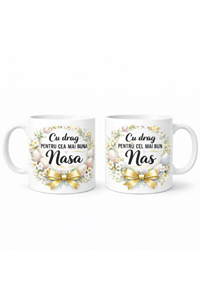 OEM Set of 2 Easter Gift Mugs for Nasa and Nas – Emotional Messages, TIPO-ART