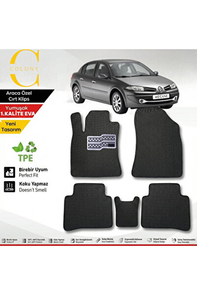 COLONY Renault Megane 2 Hücreli Premium 1.Kalite Eva Paspas Seti Paspas Takım...