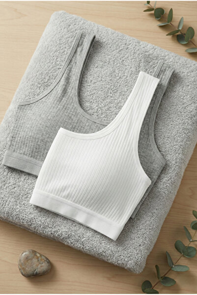 underwear bodyway 2'li Paket Fitilli Bralet Büstiyer Esnek Seamless Sütyen Gü...