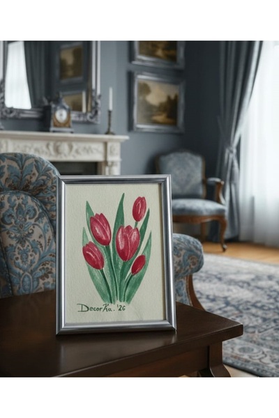 DecorKa Hand Painted Painting - Unique Floral Collection, Gift for March 1-8